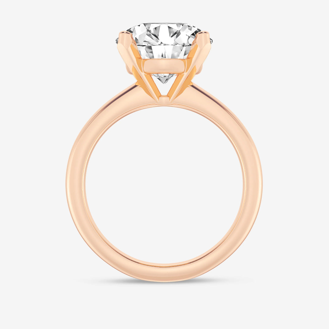 1.0 CT Round Cut Moissanite Classic Solitaire Diamond Engagement Ring