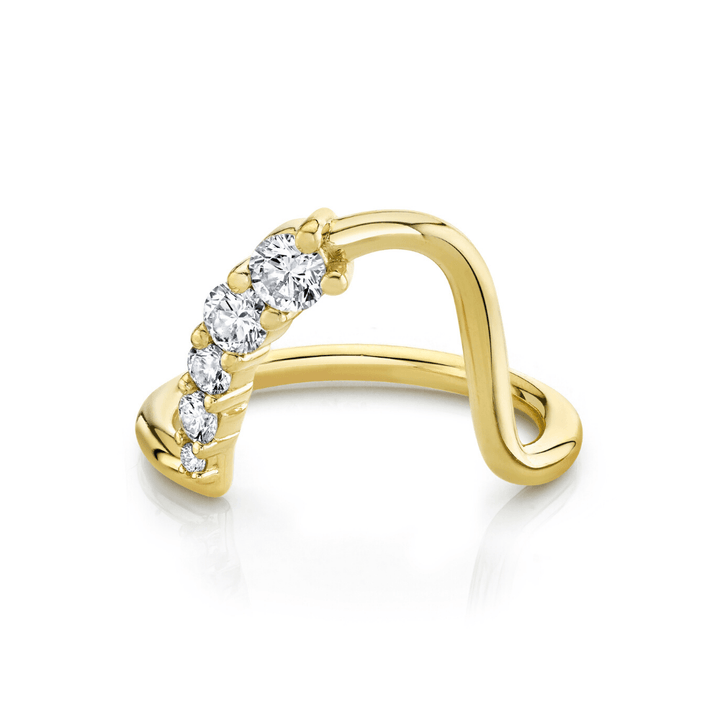 Round U Shape Diamond CVD EF/VVS Wedding Band for Her