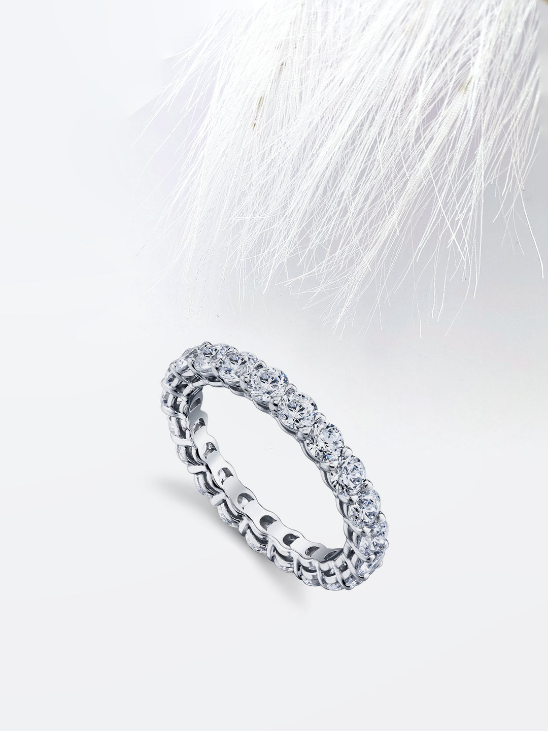 Round FG-VS1 Lab Grown Diamond Full Eternity Dainty Band