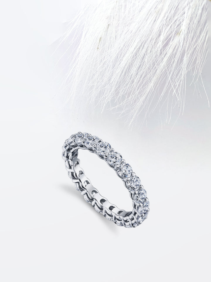 Round FG-VS1 Lab Grown Diamond Full Eternity Dainty Band
