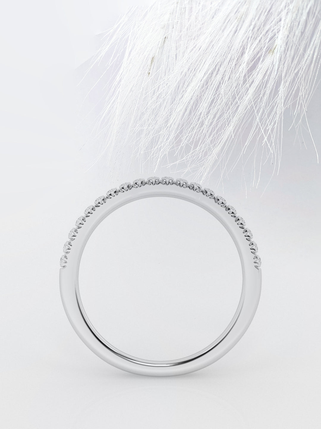 Round FG-VS2 Lab Grown Diamond Half Eternity Wedding Band