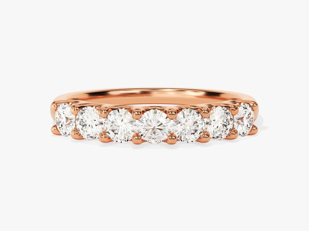 0.70 CT Seven Stone Diamond CVD EF/VVS Wedding Band For Her - Doozy Diamonds
