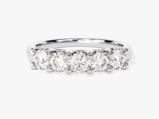 1.0CT Five Stone Diamond CVD EF/VVS Wedding Band