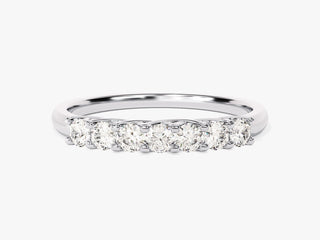 0.35CT Round Cut Seven Stone CVD EF/VVS Diamond Wedding Band