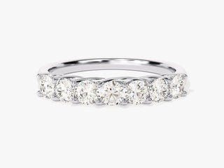 0.70CT Round Cut Seven Stone CVD EF/VVS Diamond Wedding Band