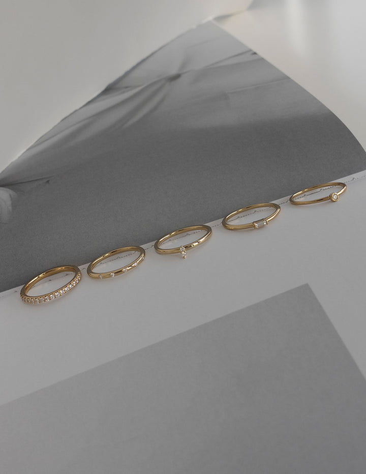 Round Spaced Diamond CVD EF/VVS Flush Wedding Band for Women
