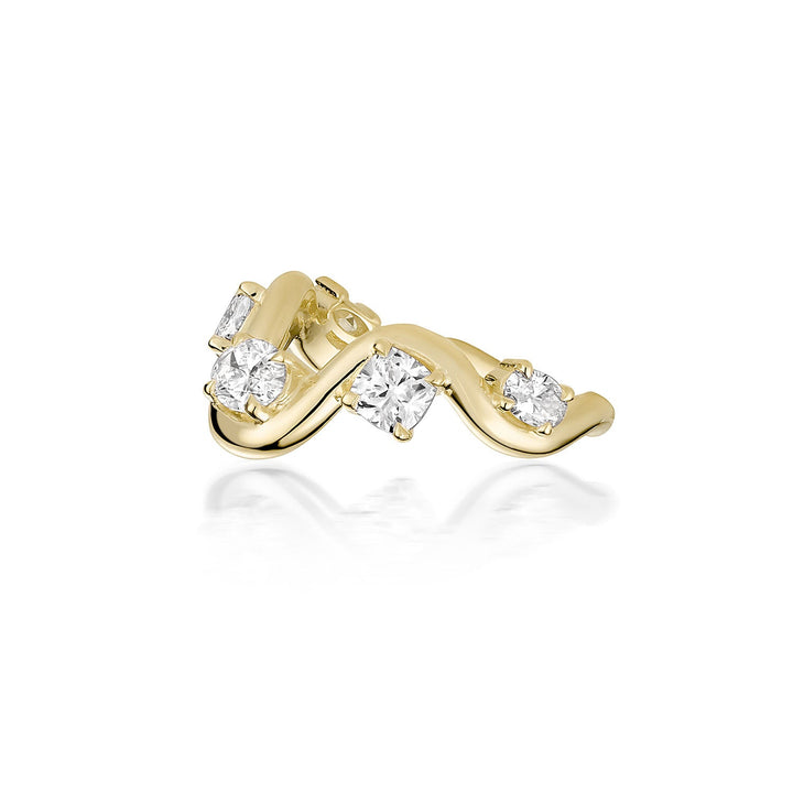 Oval & Cushion Diamond CVD EF/VVS Unique Wedding Band