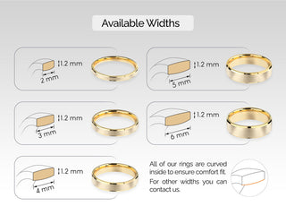 4.0mm Beveled Edge Wedding Band - Matte Brushed