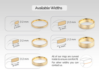 3.0mm Flat Wedding Band with Ice Matte Finish