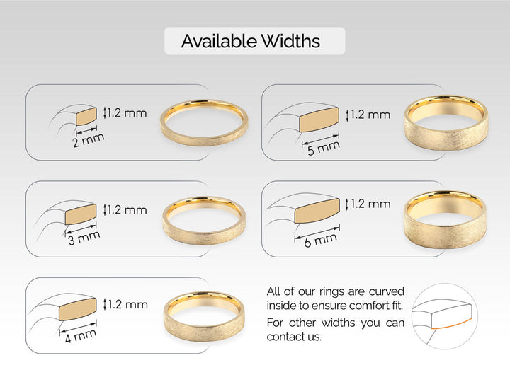 4.0mm Ice Matte Finish Flat Wedding Band