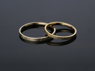 2.0mm Matte Finish Flat Wedding Band in Solid Gold