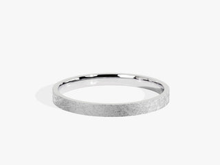 2.0mm Matte Finish Flat Wedding Band in Solid Gold