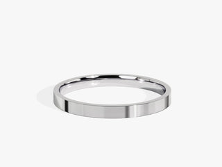 2.0mm Wedding Band in Solid Gold Classic Flat stackable Band