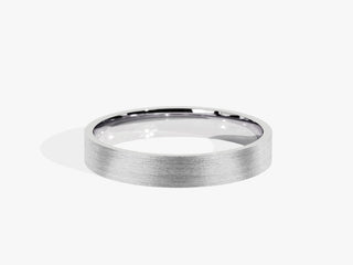 3.0mm Classic Flat Wedding Band - Matte Brushed Anniversary Gift