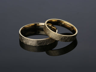 4.0mm Ice Matte Finish Flat Wedding Band