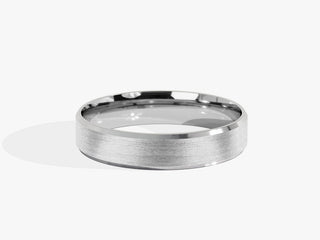 4.0mm Beveled Edge Wedding Band - Matte Brushed