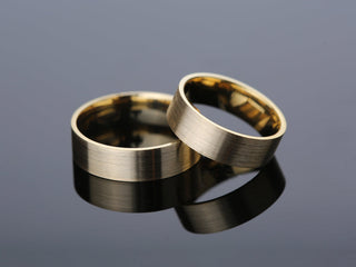 6.0mm Matte Brushed Classic Flat Wedding Band For Women