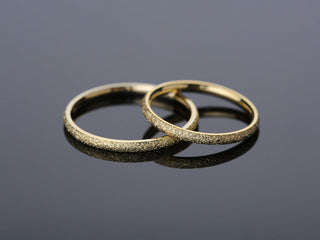 2.0mm Stardust Finish Classic Dome Wedding Band in Solid Gold