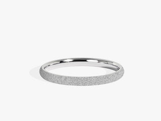 2.0mm Stardust Finish Classic Dome Wedding Band in Solid Gold