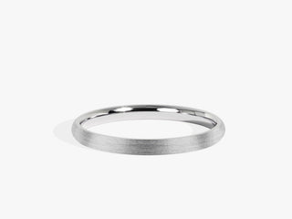 2.0mm Matte Brushed Classic Dome Wedding Band in Solid Gold