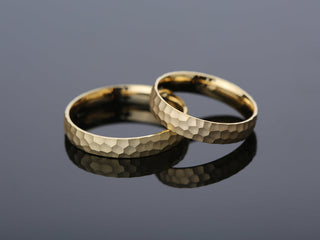 4.0mm Hammered Dome Wedding Band