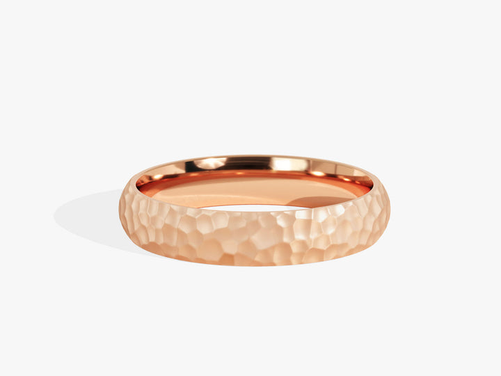 4.0mm Hammered Dome Wedding Band