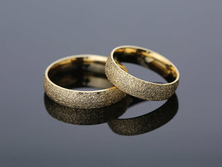 5.0mm Classic Dome Wedding Band with Stardust Finish