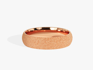 5.0mm Classic Dome Wedding Band with Stardust Finish