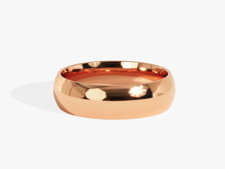 6.0mm Classic Dome Wedding Band For Women