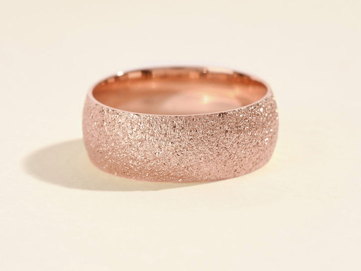 8mm Domed Stardust Men's Wedding Band