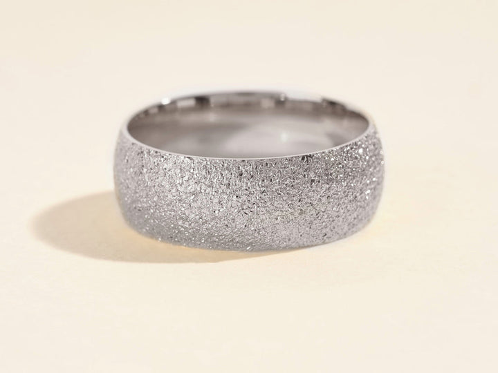 8mm Domed Stardust Men's Wedding Band