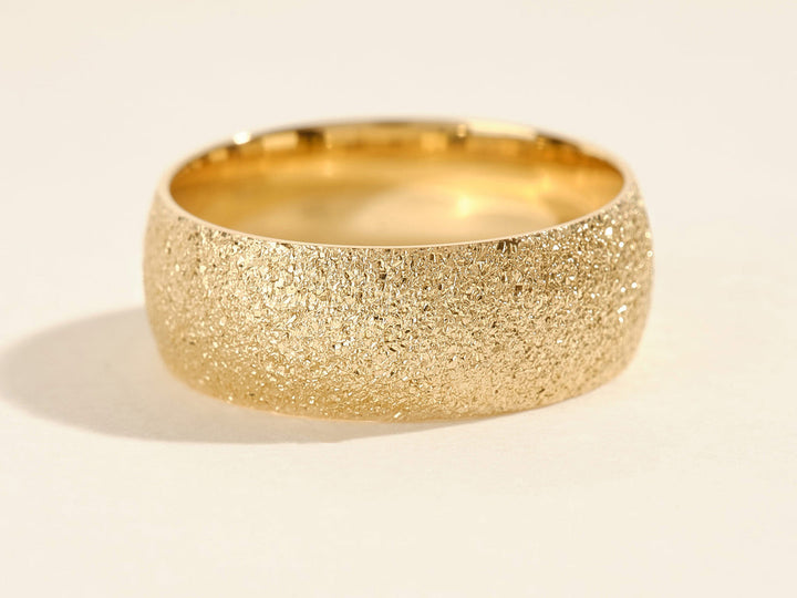 8mm Domed Stardust Men's Wedding Band