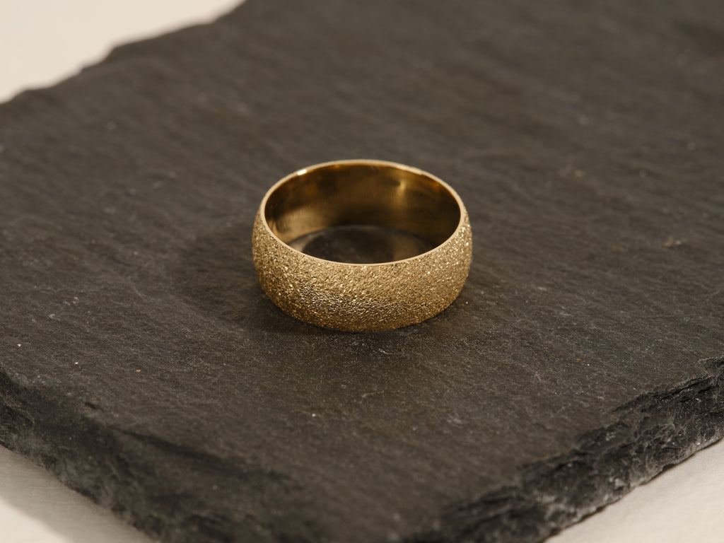 8mm Domed Stardust Men's Wedding Band