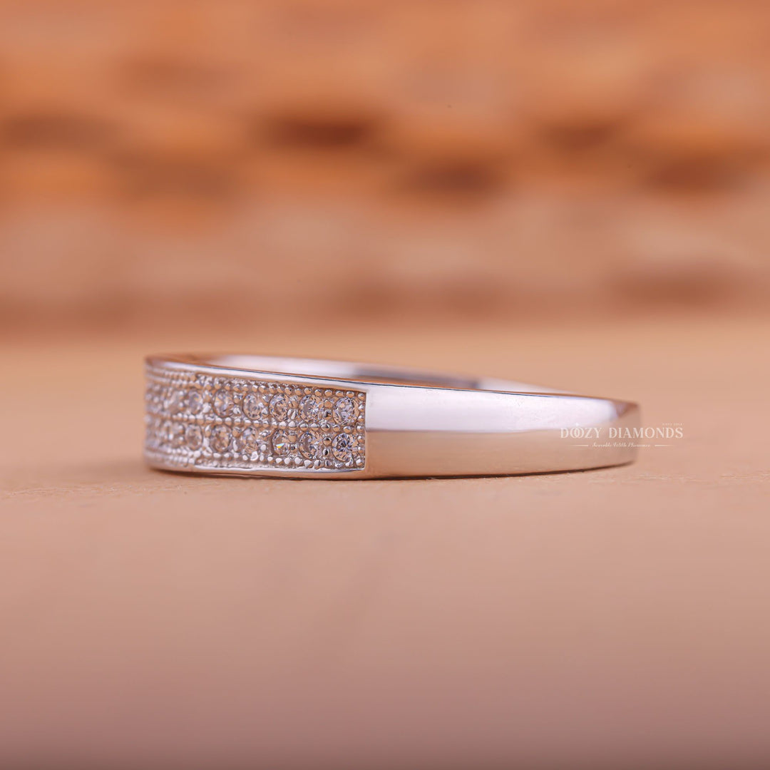 Marquise diamond wedding band, Emerald cut diamond wedding band, Pave diamond wedding band, Channel-set diamond wedding band, Bezel-set diamond wedding band, 