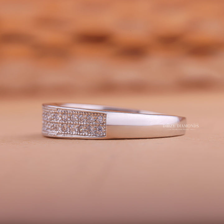 Marquise diamond wedding band, Emerald cut diamond wedding band, Pave diamond wedding band, Channel-set diamond wedding band, Bezel-set diamond wedding band, 