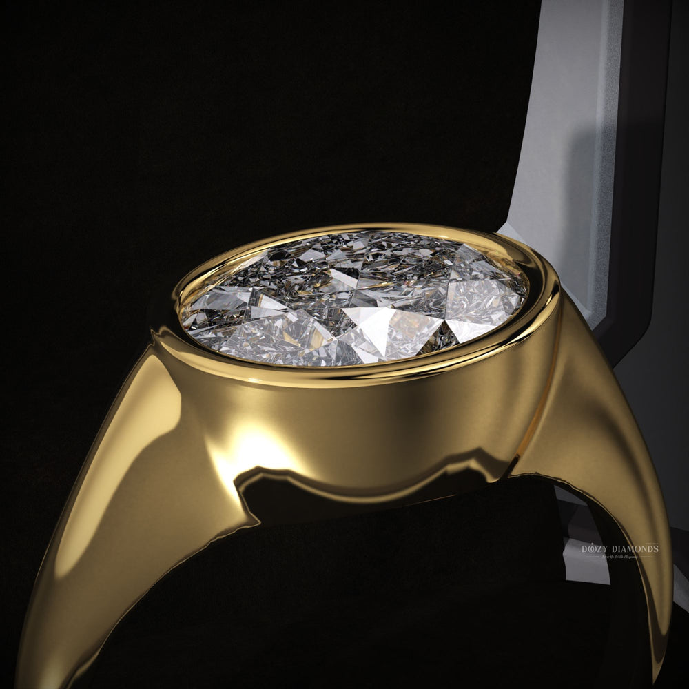 Bezel Set Oval
Lab Diamond Ring
East West Engagement Ring
Oval Bezel Ring
