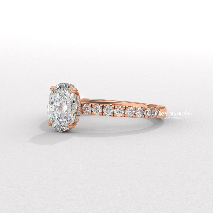 Lab diamond proposal ideas
Buy hidden halo ring online
Minimalist oval engagement ring
Timeless oval hidden halo ring
Statement oval diamond ring 