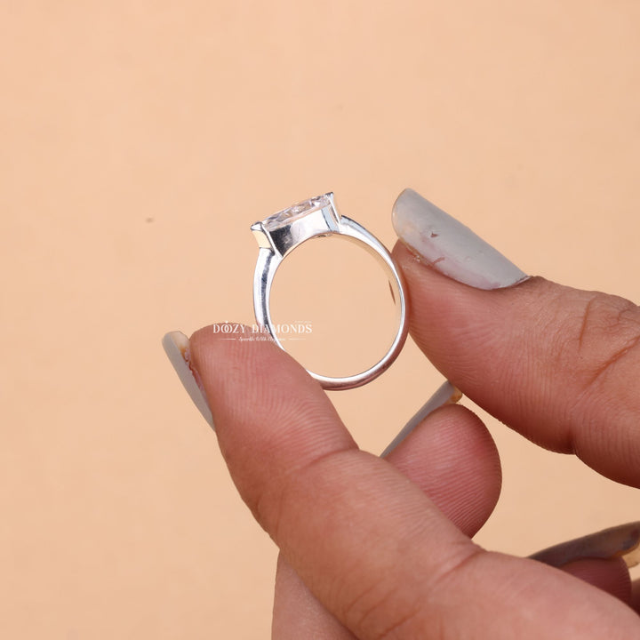 1.0CT - 2.0CT East West Marquise Cut F/VS2 Lab Grown Diamond Engagement Ring - Doozy Diamonds