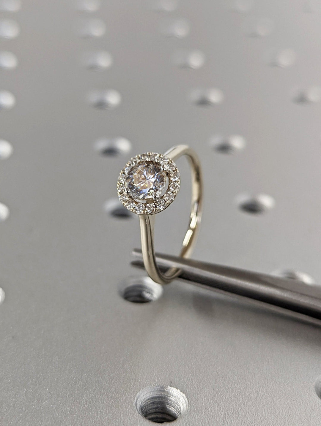 CVD diamond engagement ring