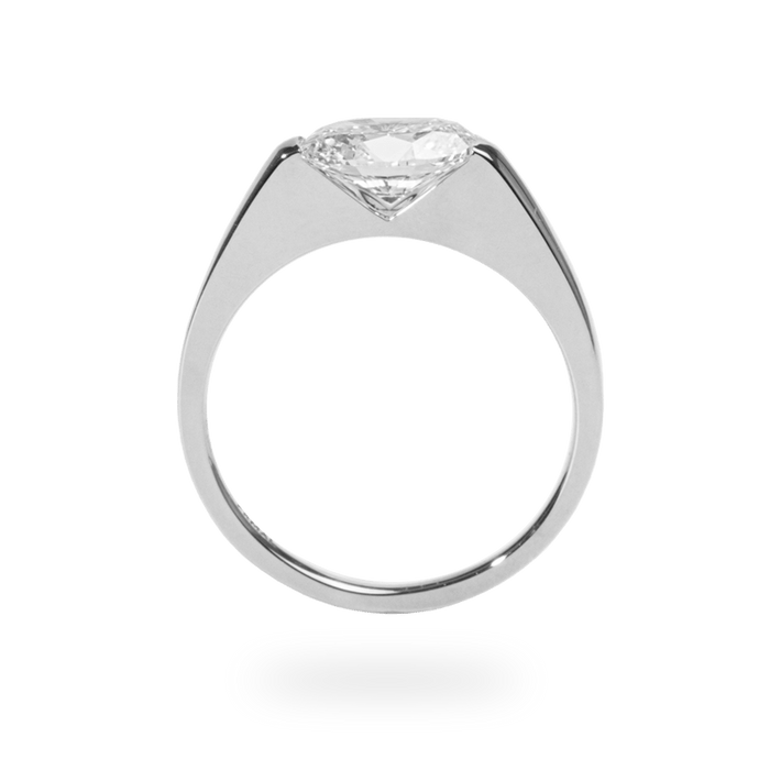1.0CT - 2.0CT East West Oval Cut Lab Grown Diamond Engagement Ring - Doozy Diamonds