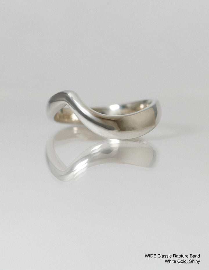 14k|18k Solid Gold Unique Wide Curved Wedding Band