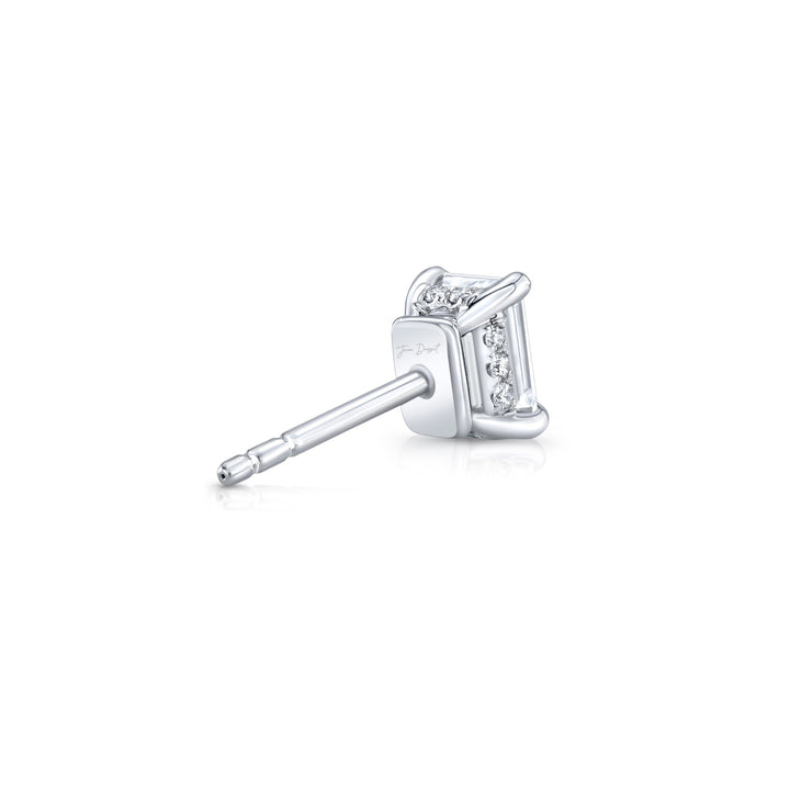 Emerald F-VS1 Lab-Grown Diamond Hidden Halo Stud Earrings