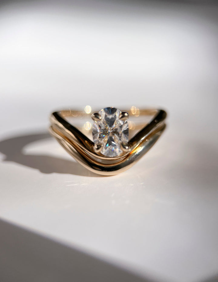 14k|18k Solid Gold Unique Wave Classic Wedding Band