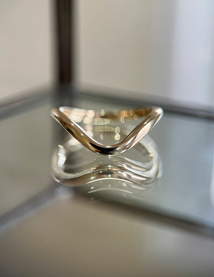 14k|18k Solid Gold Unique Wave Classic Wedding Band