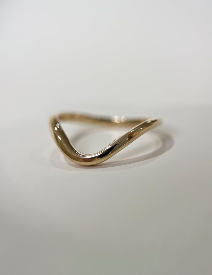 14k|18k Solid Gold Unique Wave Classic Wedding Band