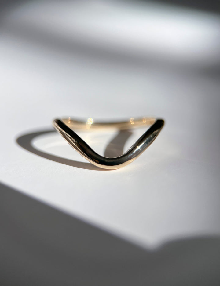 14k|18k Solid Gold Unique Wave Classic Wedding Band