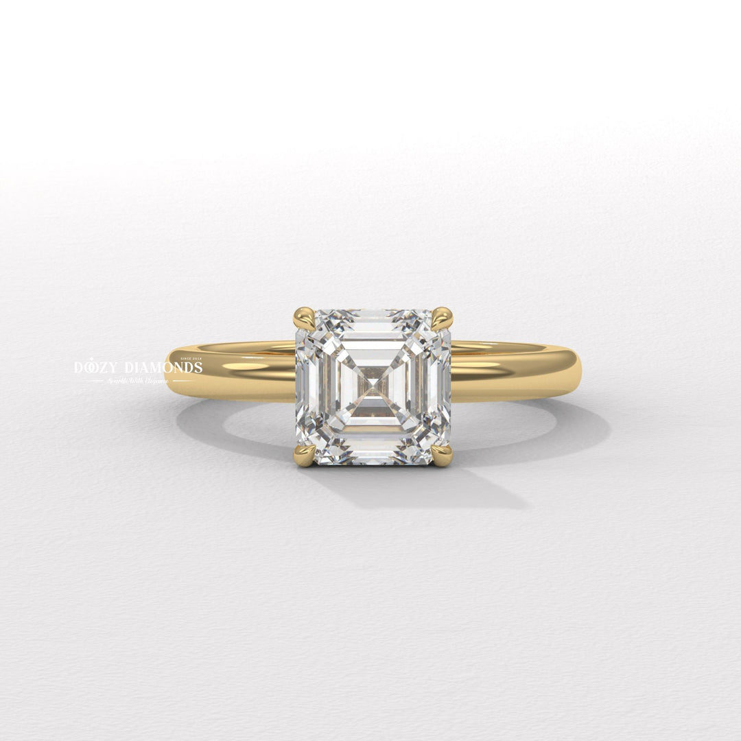Anniversary gift for her
Proposal ring
Timeless engagement ring
Classic Asscher cut
Minimalist solitaire ring