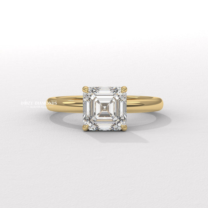 Anniversary gift for her
Proposal ring
Timeless engagement ring
Classic Asscher cut
Minimalist solitaire ring