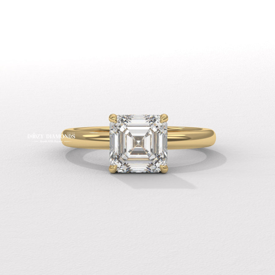 Anniversary gift for her
Proposal ring
Timeless engagement ring
Classic Asscher cut
Minimalist solitaire ring