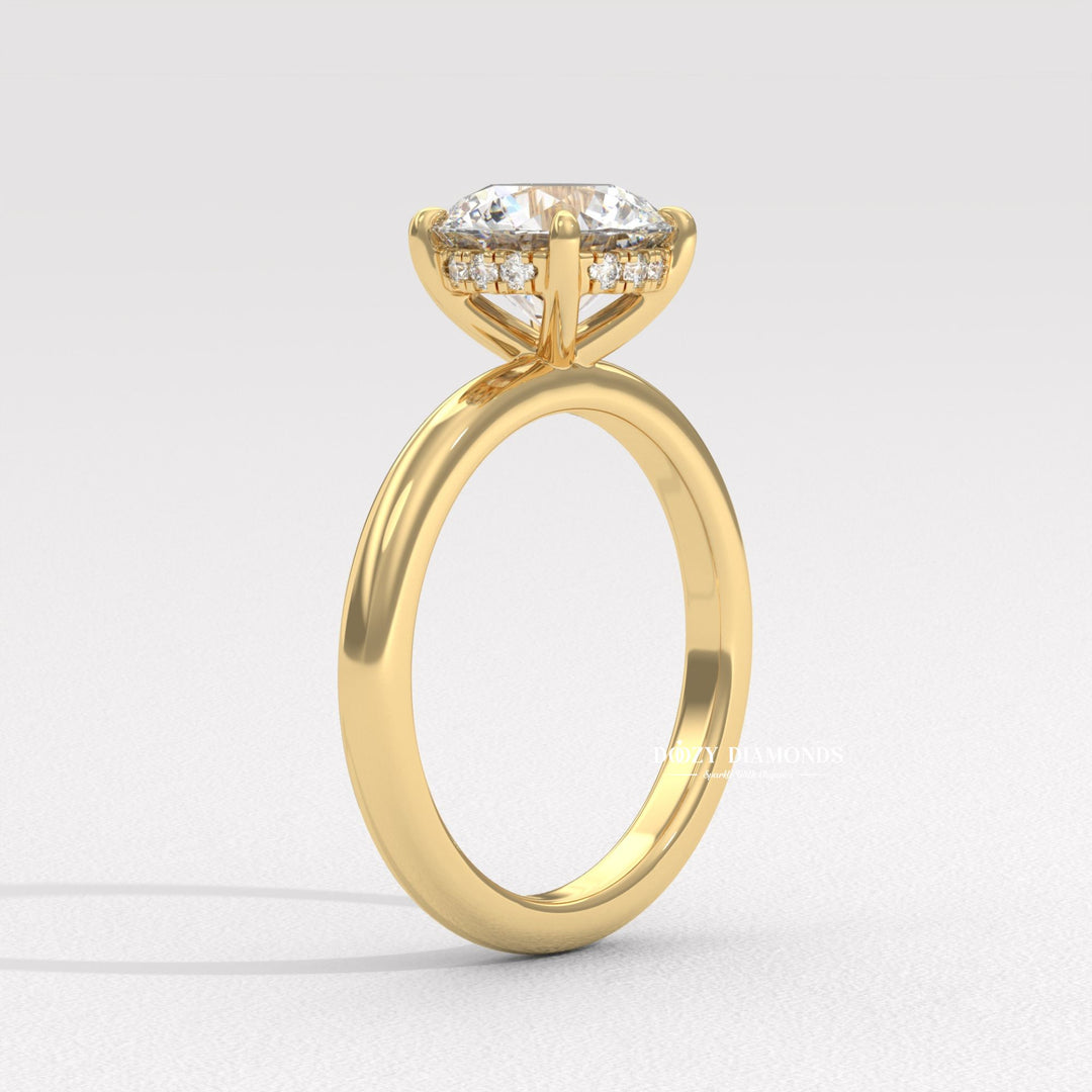 Sustainable diamond engagement ring
Ethical diamond ring
Conflict-free diamond ring
Hidden halo lab grown diamond